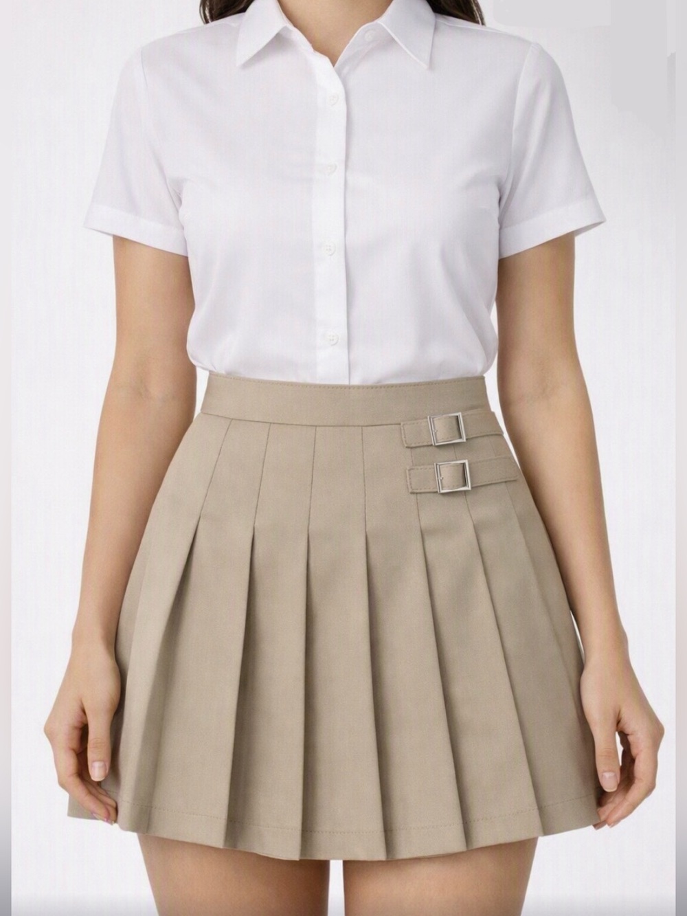NWT French Toast Girls Khaki Pleated Scooter Skirt Size 14 School Uniform